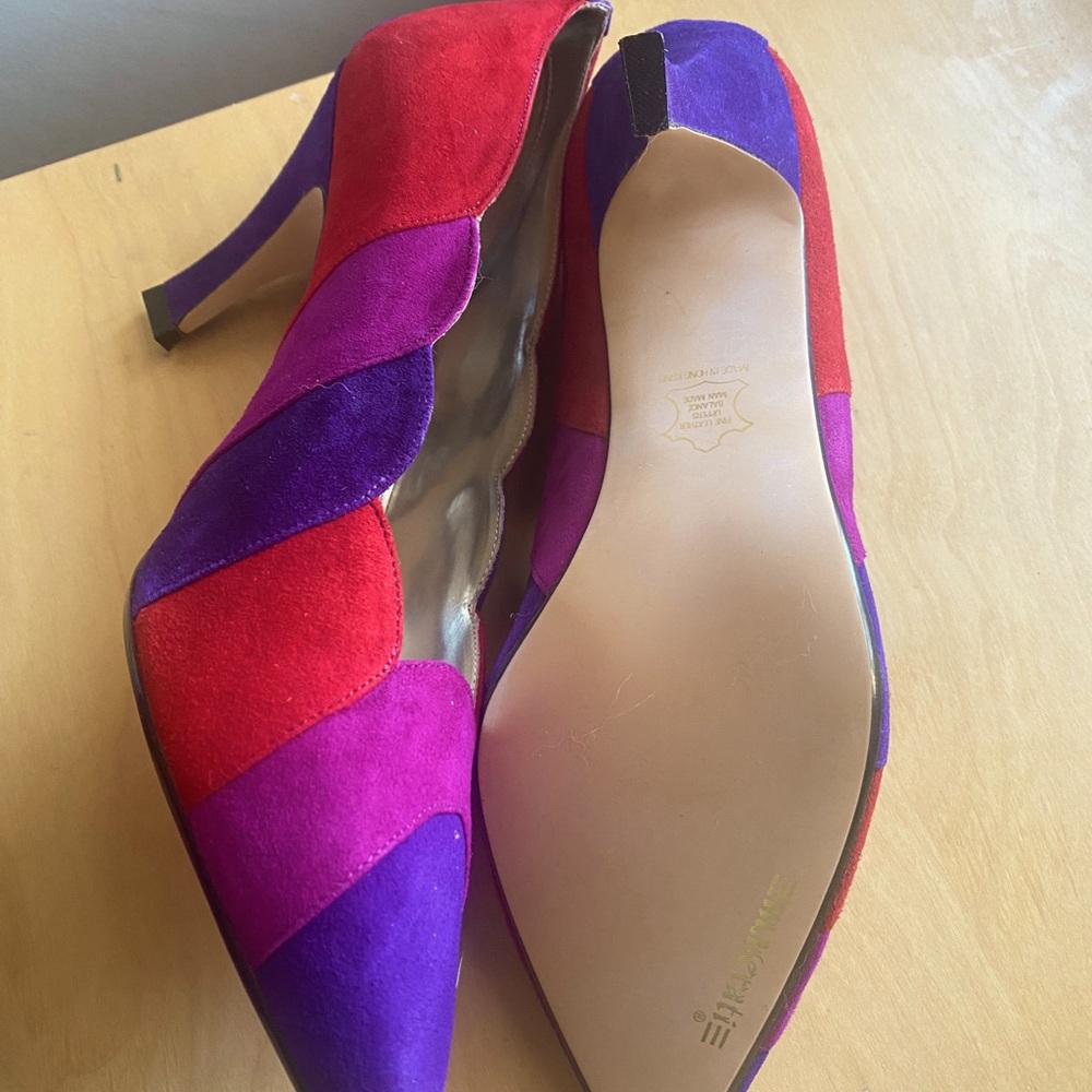 NWT purple and red heels